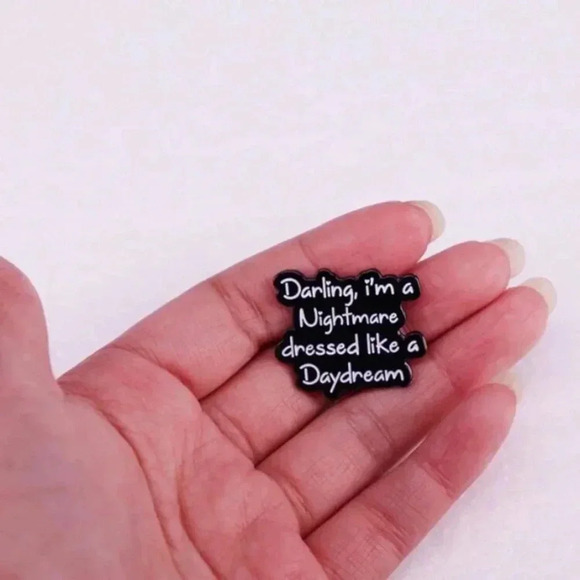 Taylor Swift lyric, nightmare dressed like daydream purple enamel brooch… - Picture 3 of 3